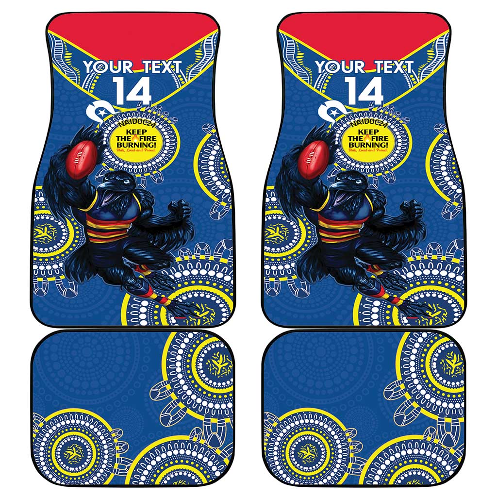 Custom AFL Crows NAIDOC Week Car Mats Keep The Fire Burning Indigenous Art