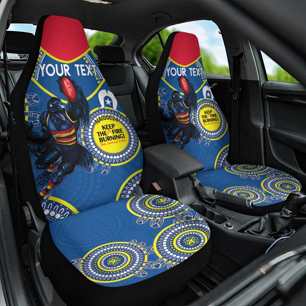 Custom AFL Crows NAIDOC Week Car Seat Cover Keep The Fire Burning Indigenous Art