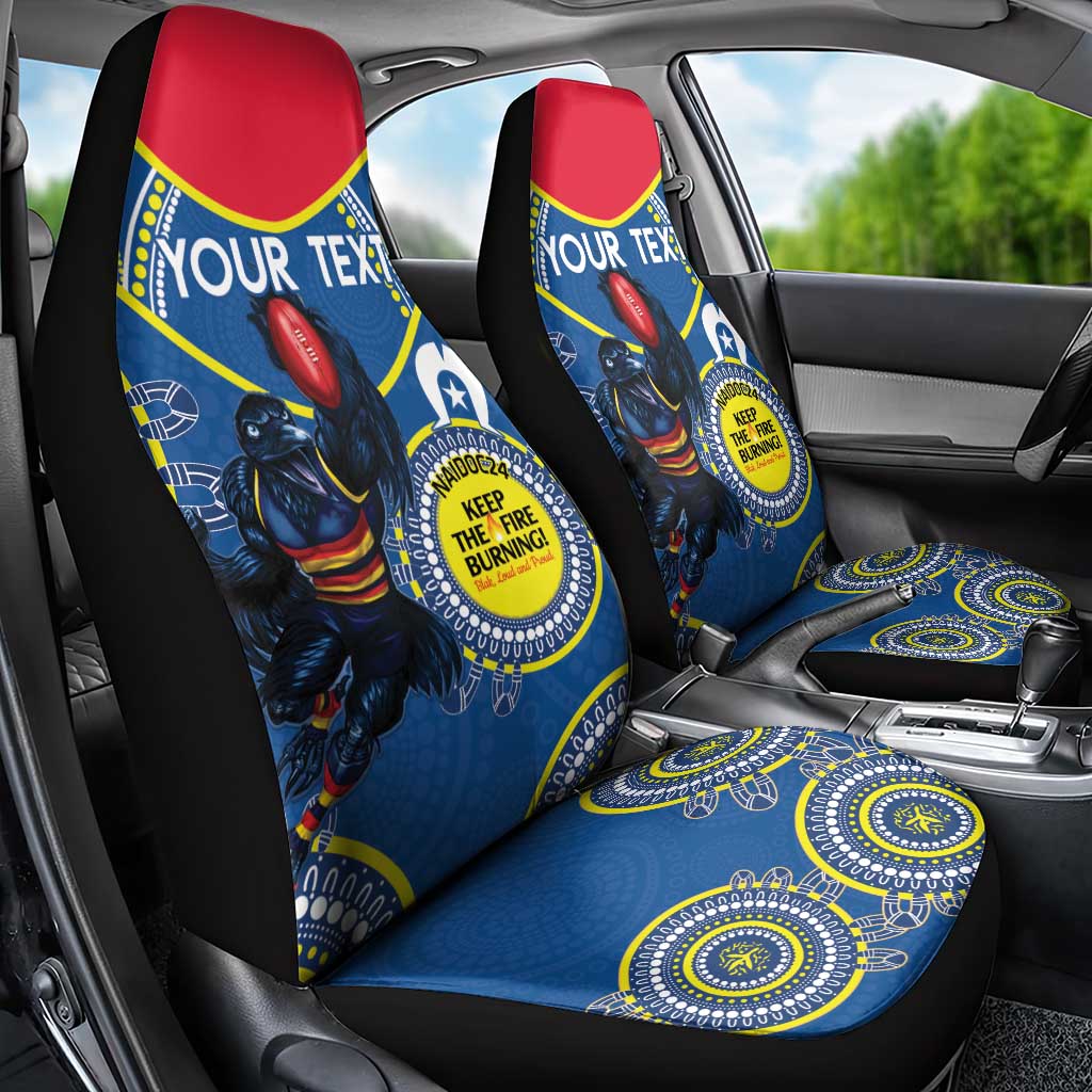 Custom AFL Crows NAIDOC Week Car Seat Cover Keep The Fire Burning Indigenous Art