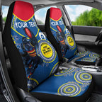 Custom AFL Crows NAIDOC Week Car Seat Cover Keep The Fire Burning Indigenous Art