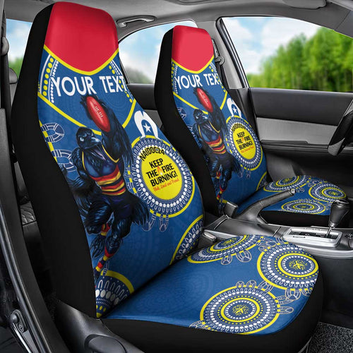 Custom AFL Crows NAIDOC Week Car Seat Cover Keep The Fire Burning Indigenous Art