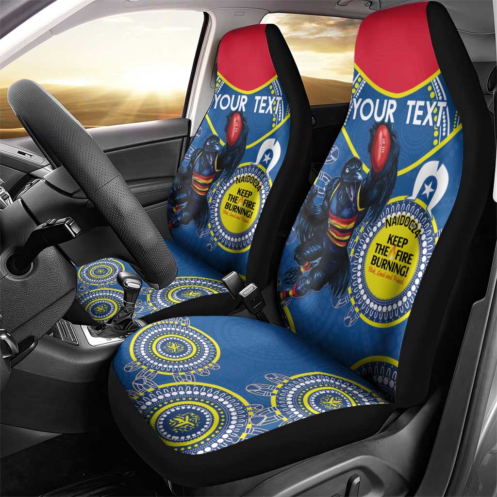 Custom AFL Crows NAIDOC Week Car Seat Cover Keep The Fire Burning Indigenous Art