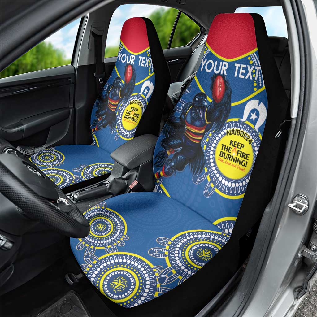 Custom AFL Crows NAIDOC Week Car Seat Cover Keep The Fire Burning Indigenous Art