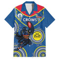 Custom AFL Crows NAIDOC Week Family Matching Long Sleeve Bodycon Dress and Hawaiian Shirt Keep The Fire Burning Indigenous Art