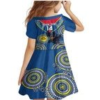 Custom AFL Crows NAIDOC Week Family Matching Mermaid Dress and Hawaiian Shirt Keep The Fire Burning Indigenous Art