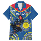 Custom AFL Crows NAIDOC Week Family Matching Mermaid Dress and Hawaiian Shirt Keep The Fire Burning Indigenous Art