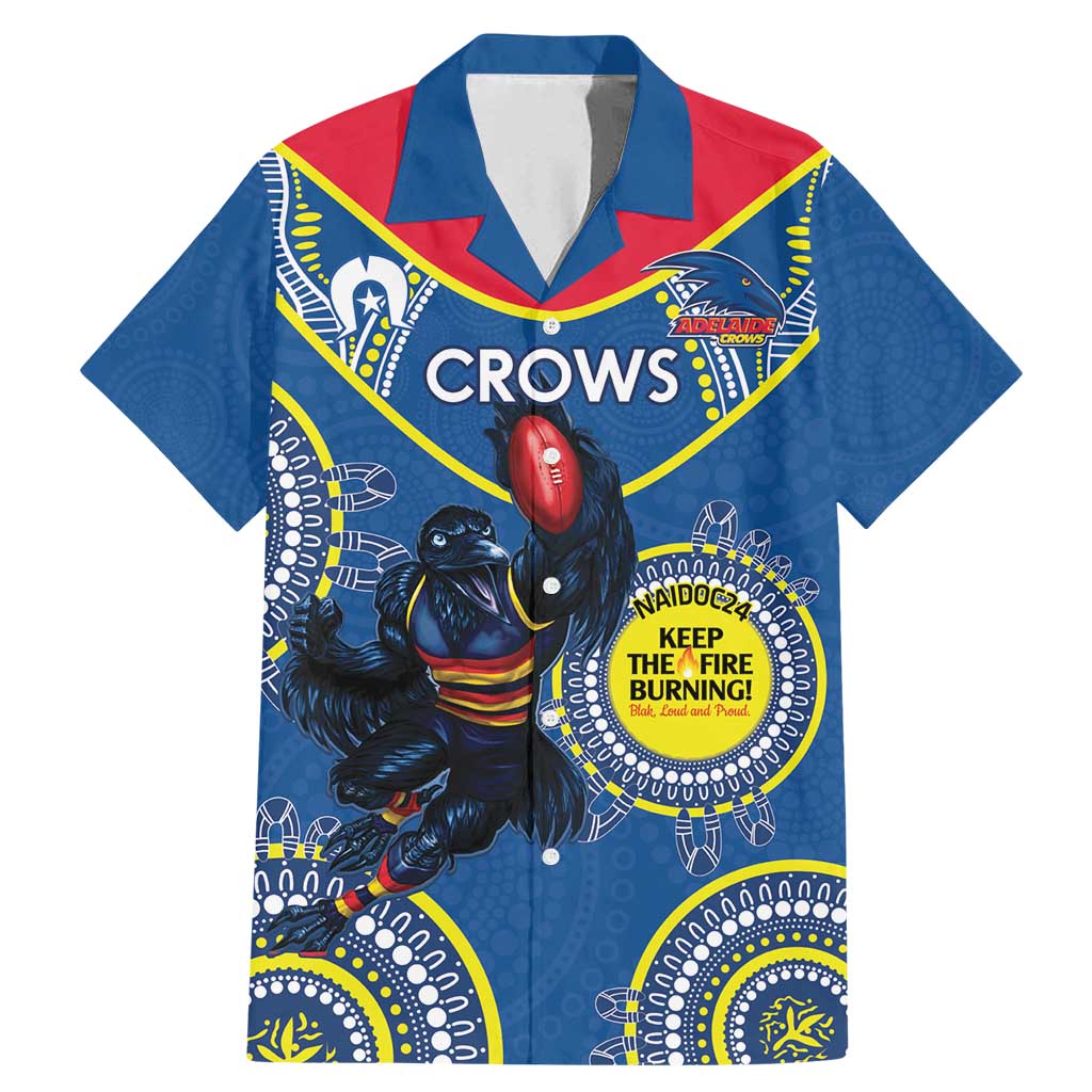 Custom AFL Crows NAIDOC Week Family Matching Mermaid Dress and Hawaiian Shirt Keep The Fire Burning Indigenous Art