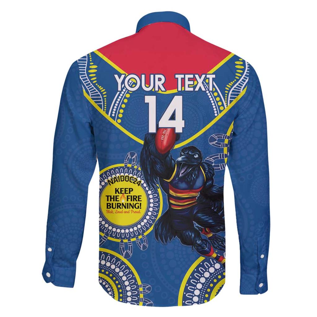 Custom AFL Crows NAIDOC Week Family Matching Puletasi and Hawaiian Shirt Keep The Fire Burning Indigenous Art