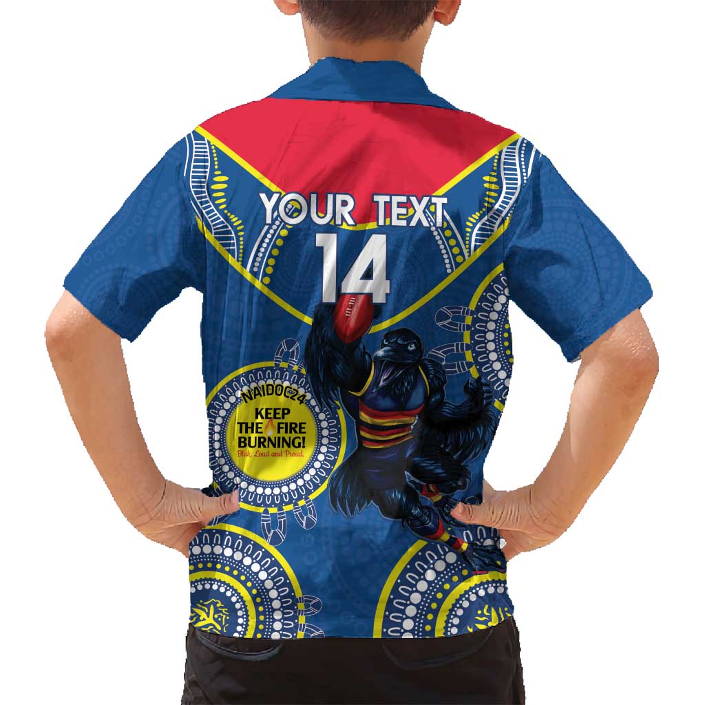 Custom AFL Crows NAIDOC Week Family Matching Summer Maxi Dress and Hawaiian Shirt Keep The Fire Burning Indigenous Art