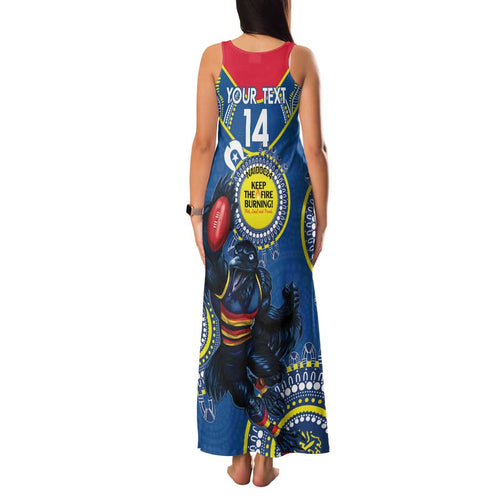 Custom AFL Crows NAIDOC Week Family Matching Tank Maxi Dress and Hawaiian Shirt Keep The Fire Burning Indigenous Art