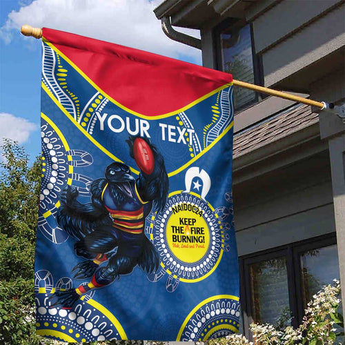 Custom AFL Crows NAIDOC Week Garden Flag Keep The Fire Burning Indigenous Art