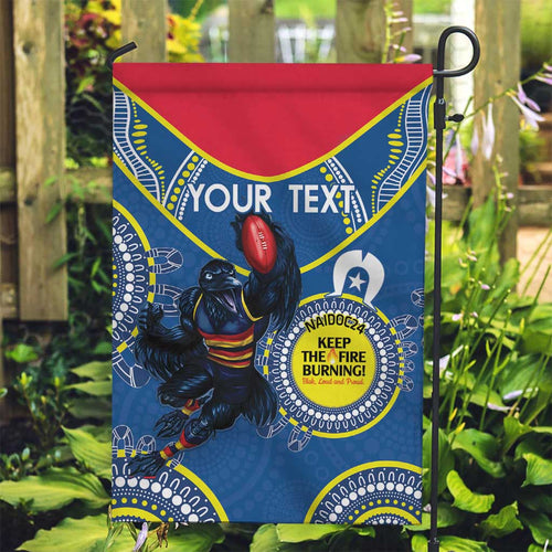 Custom AFL Crows NAIDOC Week Garden Flag Keep The Fire Burning Indigenous Art