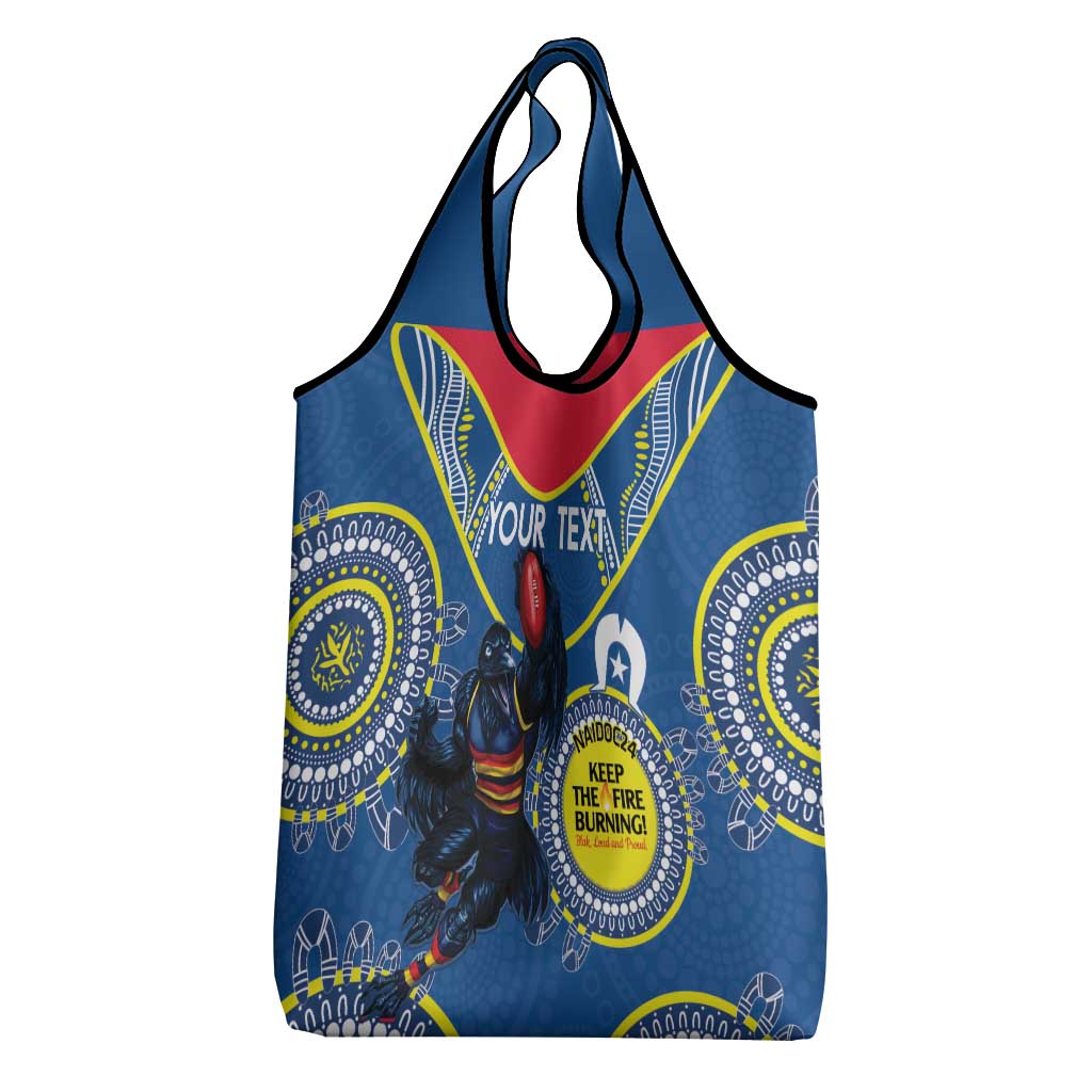 Custom AFL Crows NAIDOC Week Grocery Bag Keep The Fire Burning Indigenous Art
