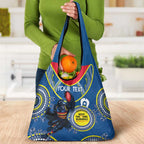 Custom AFL Crows NAIDOC Week Grocery Bag Keep The Fire Burning Indigenous Art