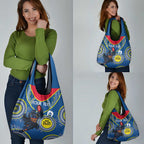 Custom AFL Crows NAIDOC Week Grocery Bag Keep The Fire Burning Indigenous Art