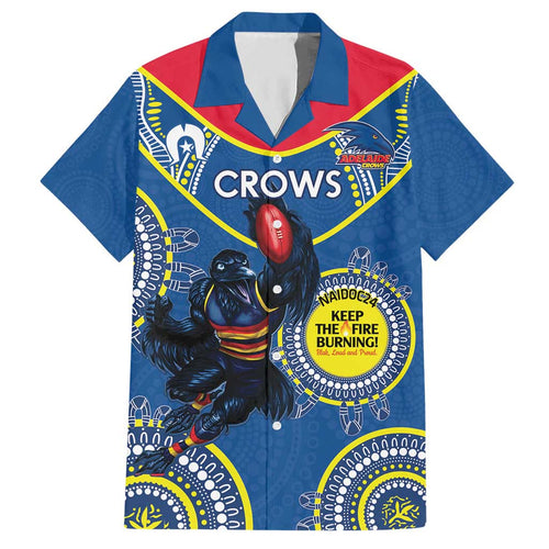 Custom AFL Crows NAIDOC Week Hawaiian Shirt Keep The Fire Burning Indigenous Art