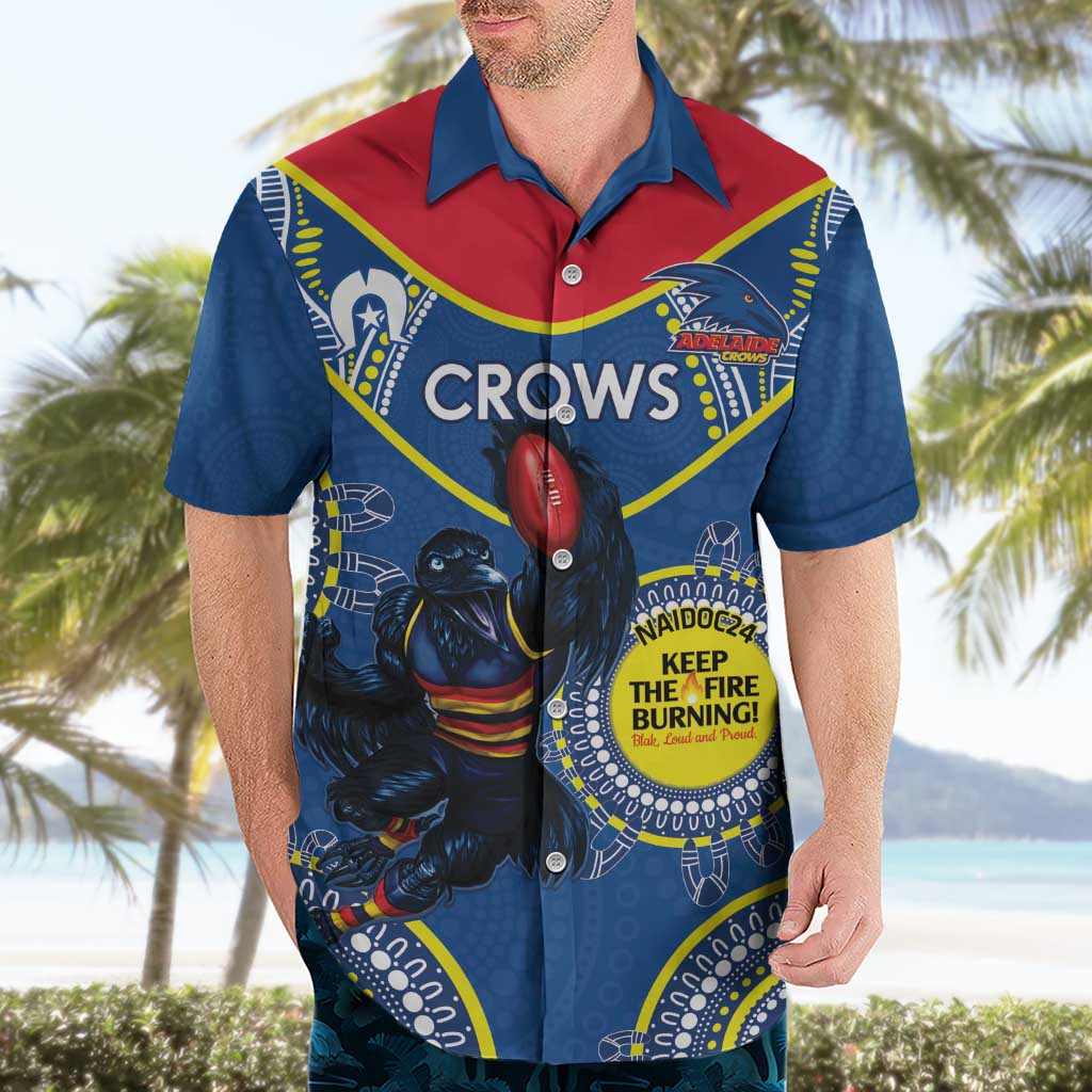 Custom AFL Crows NAIDOC Week Hawaiian Shirt Keep The Fire Burning Indigenous Art