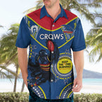 Custom AFL Crows NAIDOC Week Hawaiian Shirt Keep The Fire Burning Indigenous Art