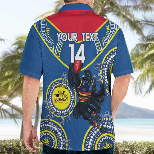 Custom AFL Crows NAIDOC Week Hawaiian Shirt Keep The Fire Burning Indigenous Art