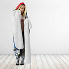 Custom AFL Crows NAIDOC Week Hooded Blanket Keep The Fire Burning Indigenous Art
