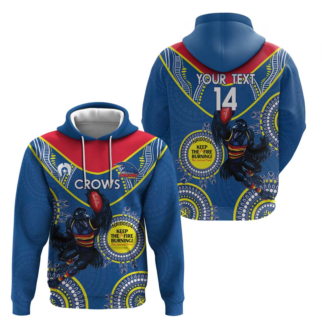 Custom AFL Crows NAIDOC Week Hoodie Keep The Fire Burning Indigenous Art