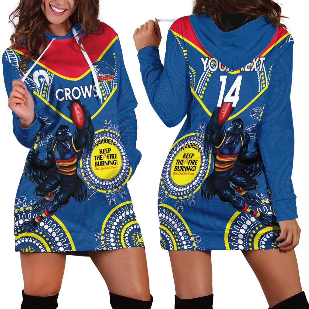 Custom AFL Crows NAIDOC Week Hoodie Dress Keep The Fire Burning Indigenous Art