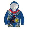 Custom AFL Crows NAIDOC Week Kid Hoodie Keep The Fire Burning Indigenous Art