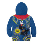 Custom AFL Crows NAIDOC Week Kid Hoodie Keep The Fire Burning Indigenous Art