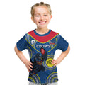 Custom AFL Crows NAIDOC Week Kid T Shirt Keep The Fire Burning Indigenous Art