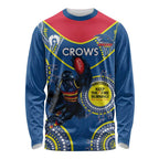 Custom AFL Crows NAIDOC Week Long Sleeve Shirt Keep The Fire Burning Indigenous Art