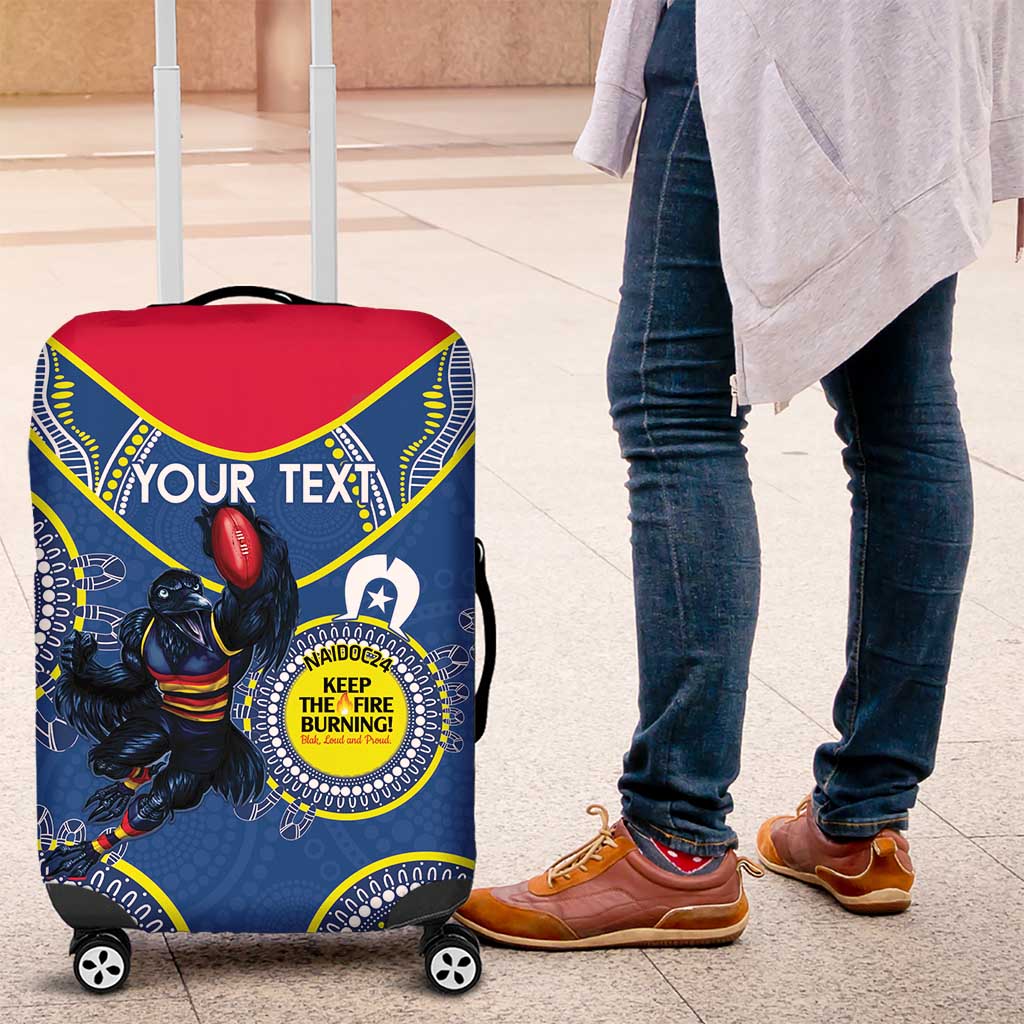 Custom AFL Crows NAIDOC Week Luggage Cover Keep The Fire Burning Indigenous Art