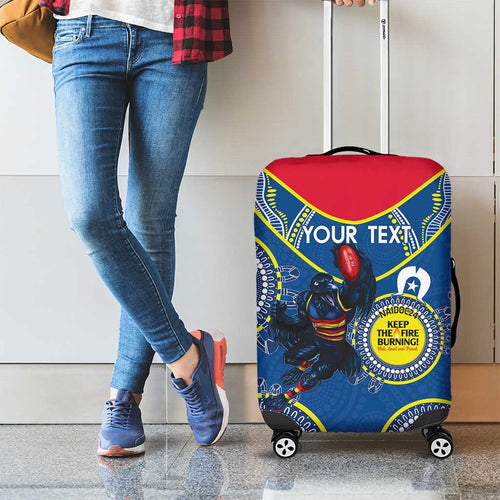 Custom AFL Crows NAIDOC Week Luggage Cover Keep The Fire Burning Indigenous Art
