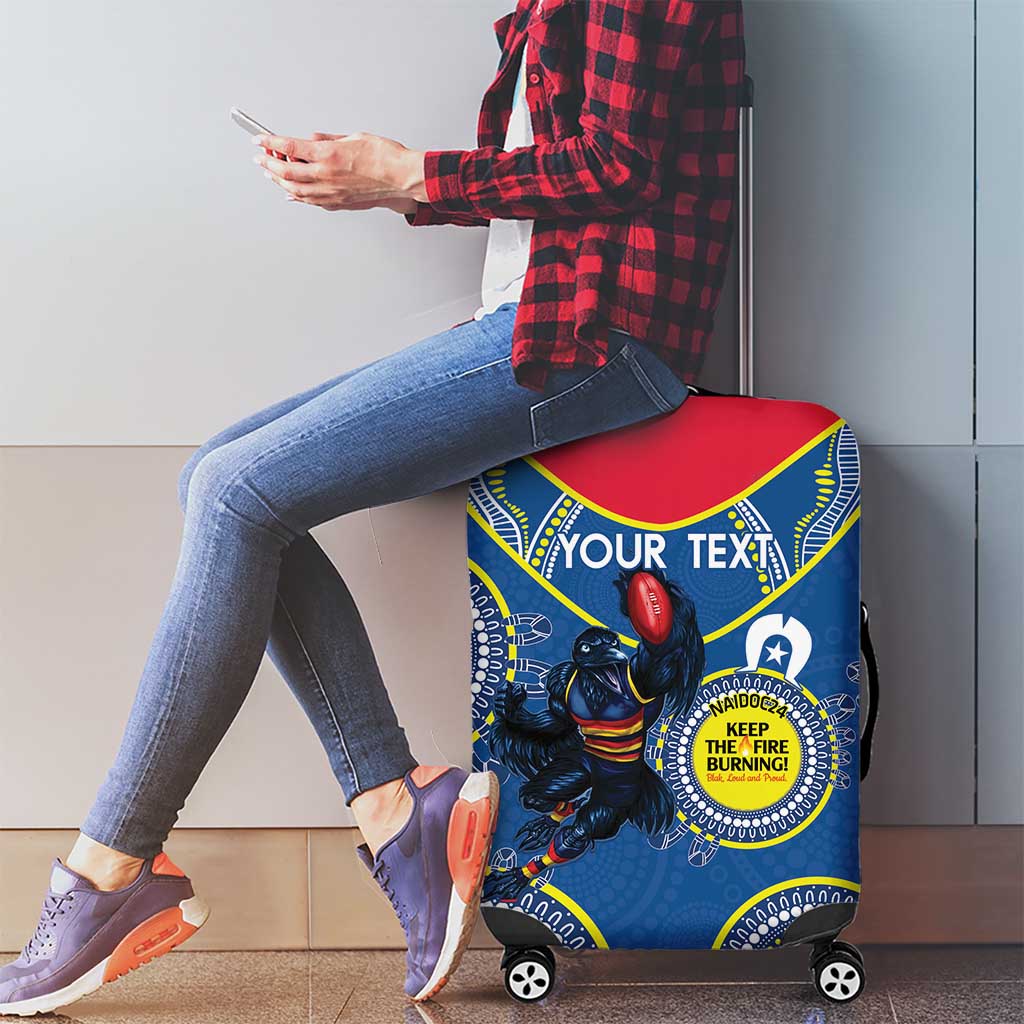 Custom AFL Crows NAIDOC Week Luggage Cover Keep The Fire Burning Indigenous Art