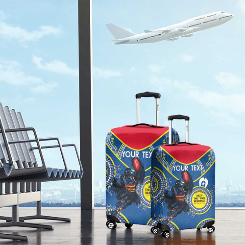 Custom AFL Crows NAIDOC Week Luggage Cover Keep The Fire Burning Indigenous Art