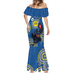 Custom AFL Crows NAIDOC Week Mermaid Dress Keep The Fire Burning Indigenous Art
