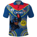Custom AFL Crows NAIDOC Week Polo Shirt Keep The Fire Burning Indigenous Art