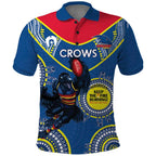 Custom AFL Crows NAIDOC Week Polo Shirt Keep The Fire Burning Indigenous Art