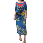 Custom AFL Crows NAIDOC Week Puletasi Keep The Fire Burning Indigenous Art
