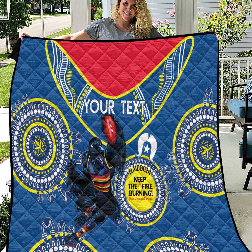 Custom AFL Crows NAIDOC Week Quilt Keep The Fire Burning Indigenous Art