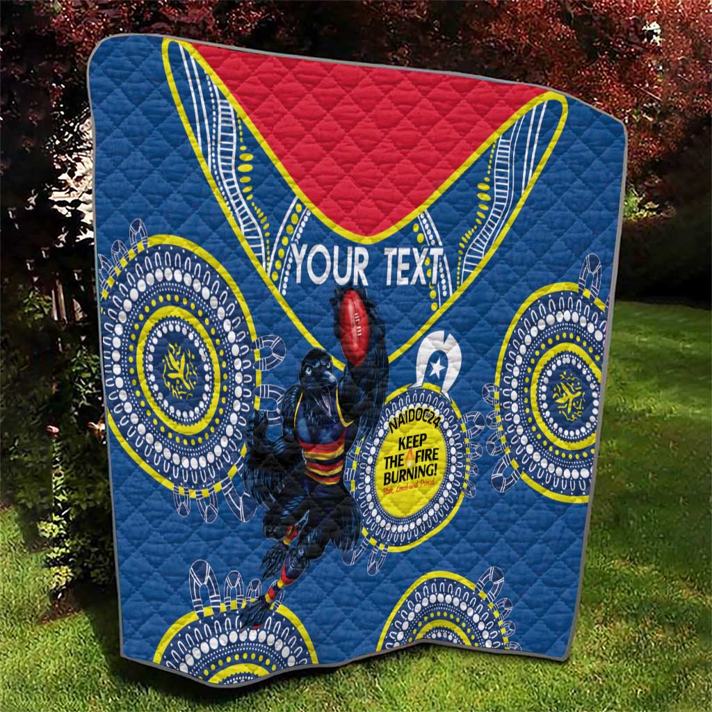 Custom AFL Crows NAIDOC Week Quilt Keep The Fire Burning Indigenous Art