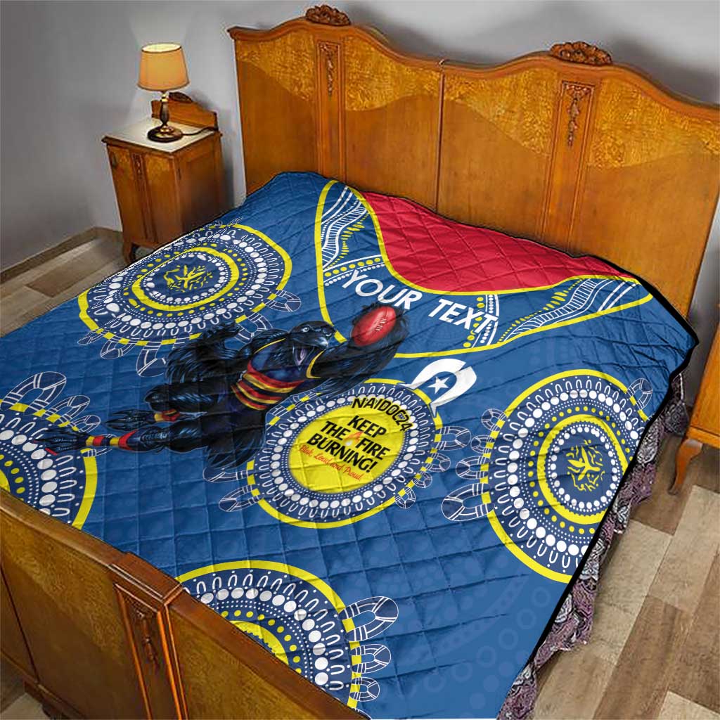 Custom AFL Crows NAIDOC Week Quilt Keep The Fire Burning Indigenous Art