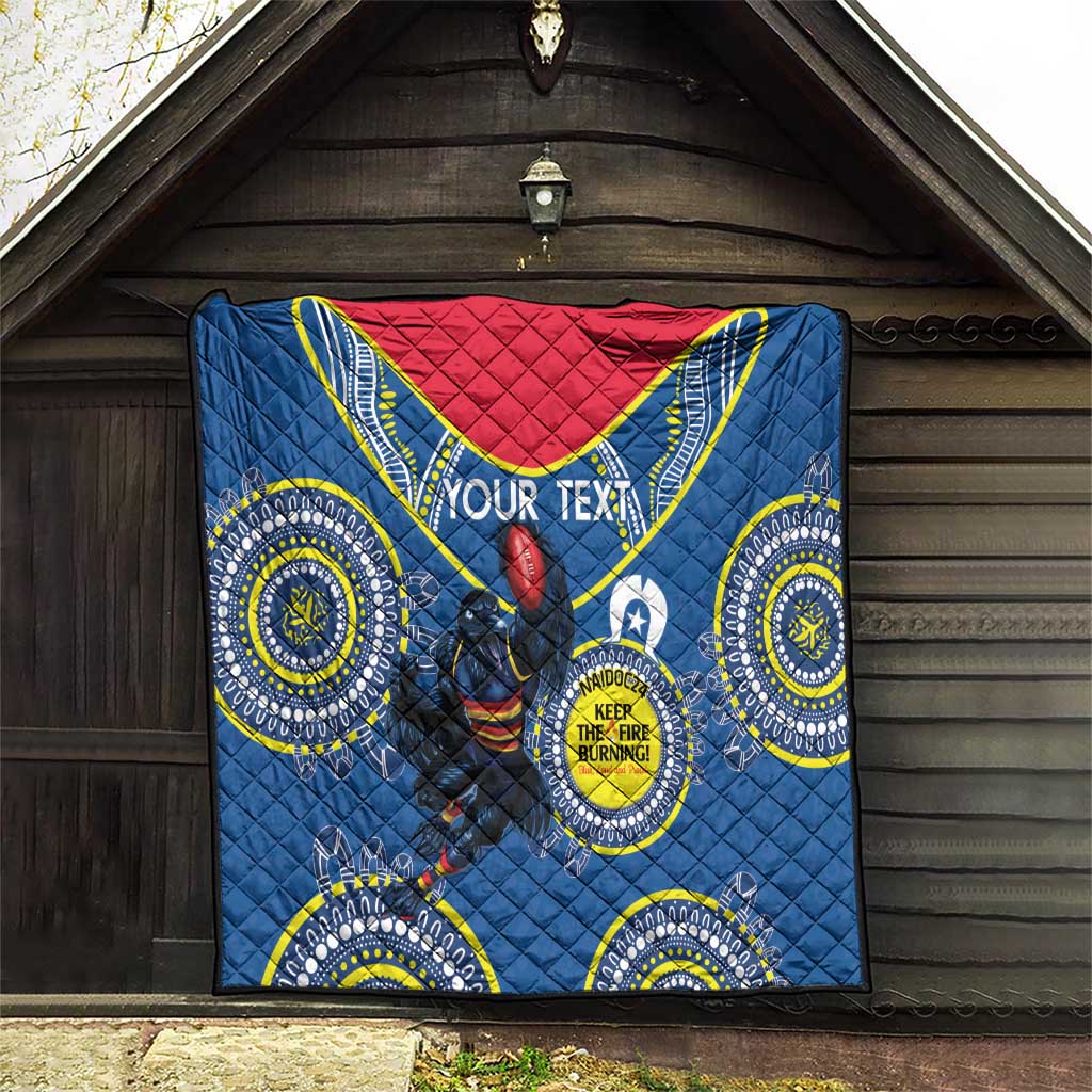 Custom AFL Crows NAIDOC Week Quilt Keep The Fire Burning Indigenous Art