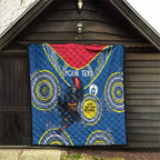 Custom AFL Crows NAIDOC Week Quilt Keep The Fire Burning Indigenous Art