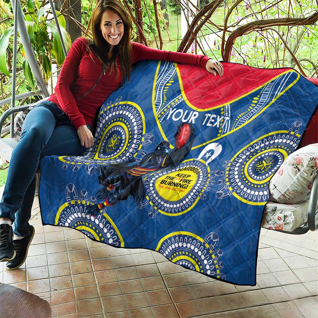 Custom AFL Crows NAIDOC Week Quilt Keep The Fire Burning Indigenous Art
