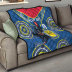 Custom AFL Crows NAIDOC Week Quilt Keep The Fire Burning Indigenous Art