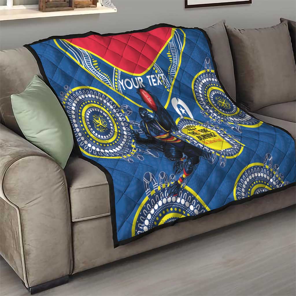 Custom AFL Crows NAIDOC Week Quilt Keep The Fire Burning Indigenous Art