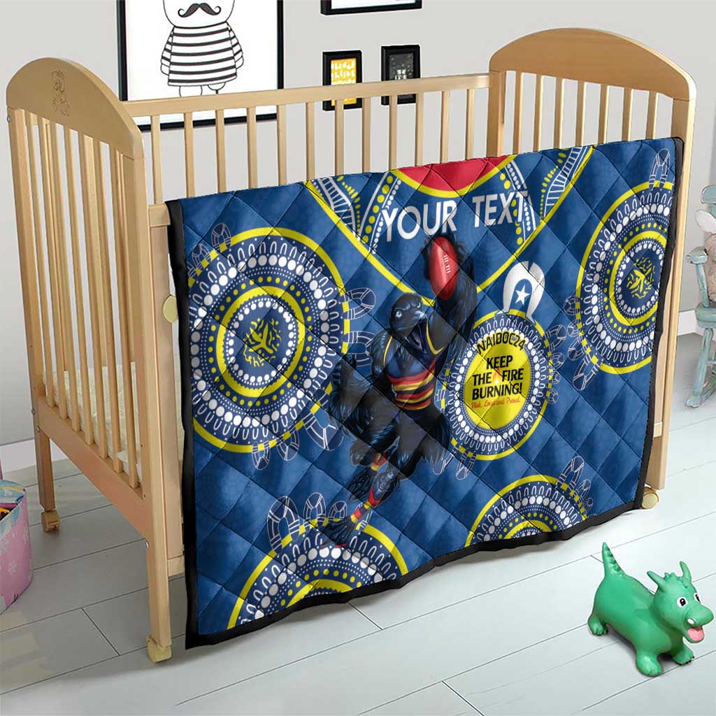 Custom AFL Crows NAIDOC Week Quilt Keep The Fire Burning Indigenous Art