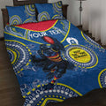 Custom AFL Crows NAIDOC Week Quilt Bed Set Keep The Fire Burning Indigenous Art