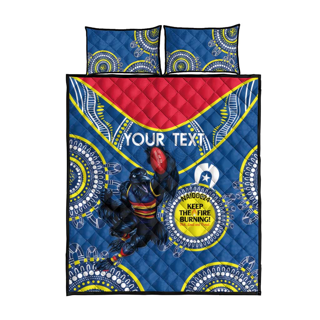 Custom AFL Crows NAIDOC Week Quilt Bed Set Keep The Fire Burning Indigenous Art