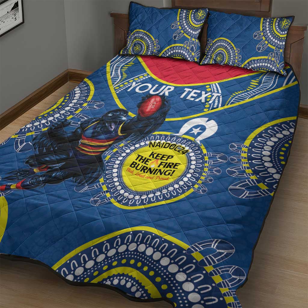 Custom AFL Crows NAIDOC Week Quilt Bed Set Keep The Fire Burning Indigenous Art